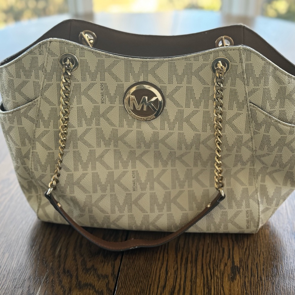 Michael Kors Cream Tote Bag
